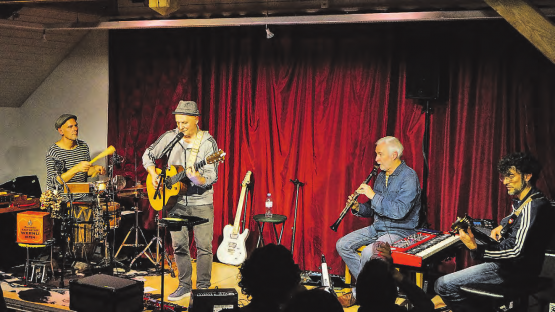 Blues Max Combo im Gweyhuus: Boris Steiner, Max Werner Widmer, Daniel Schneider und Mike Hasler. (Bild: zVg.)