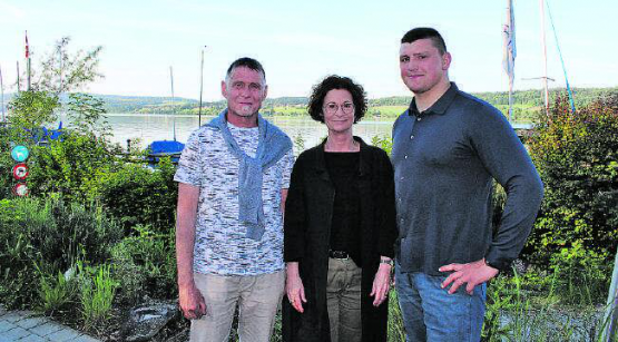 Das Trio des ersten Seetalgesprächs: Jörg Kyburz, Sabina Freiermuth und Nick Alpiger. (Bild: grh)