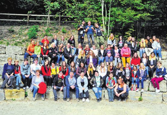 Jugendchor Seetal in Schaffhausen: 50 Chormitglieder und das Kernteam im Chorweekend. (Bild: zVg.)