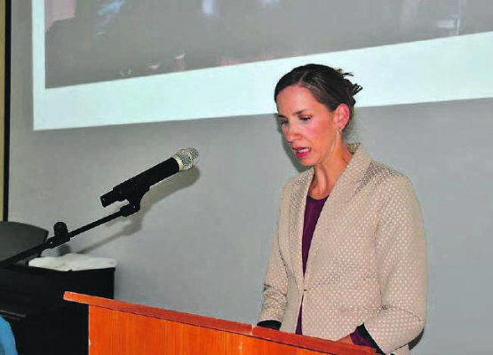 Präsidentin Dr. Sara Korner anlässlich der Generalversammlung der Spitex Gränichen. (Bild: zVg.)