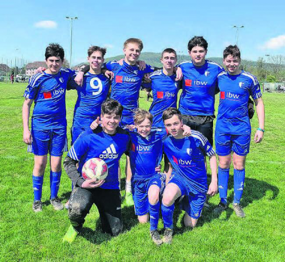 Die erfolgreichste Mannschaft von der Kreisschule aargauSüd am CS-Cup: Die drittplatzierte Knaben-Mannschaft der 2. Bez. Reinach. (Bild: zVg.)