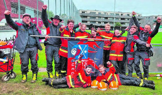 Der Jubel in Romanshorn war gross: Einmal mehr landete die Ruedertaler Jugendfeuerwehr ehrenvoll auf dem Treppchen. (Bild: zVg.)