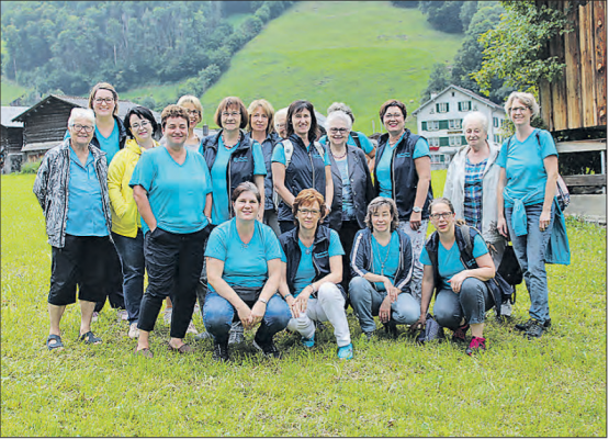 Gruppenfoto: Die Landfrauen aus Dürrenäsch in Elm. (Bild: zVg.)