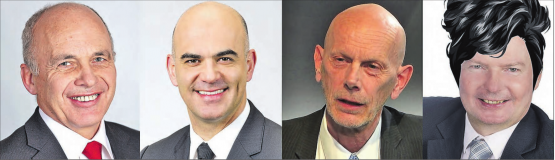 Das kann kein Zufall sein! Ist Ihnen eigentlich schon aufgefallen, wer damals über die Schliessung der Coiffeurläden entschieden hat? Die Glatzköpfe! Nur Bruno Rudolf (ganz rechts) war dagegen! Was seine Beweggründe angeht, tappen wir allerdings noch im Dunkeln. (Bilder: zVg.)