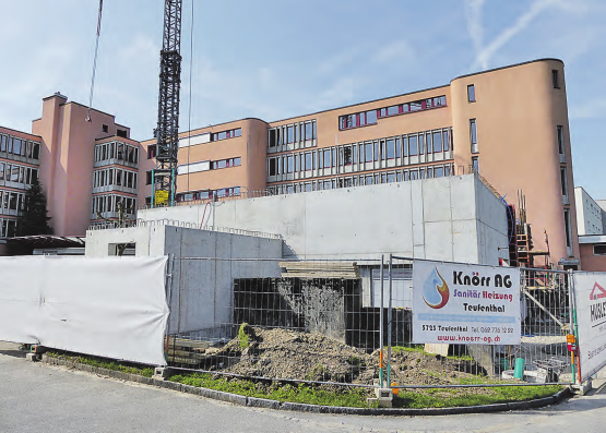 Anbau am Alterszentrum Oberkulm: Die Spitex Mittleres Wynental bekommt ein neues Zuhause. (Bilder: moha.)