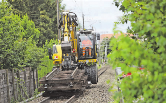So sah es auf der WSB-Linie zwischen Kilometer 18,273 und 19,990 diese Woche aus. Stück um Stück werden die Schienen samt Bahnschwellen entfernt und abtransportiert. (Bilder: rc.)