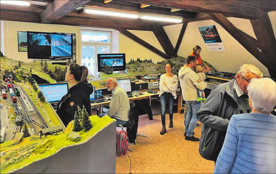 Ein Blick ins Reich der Modelleisenbahner: Viele Interessierte schauten sich am Tag der offenen Tür die beeindruckenden Bauwerke an.