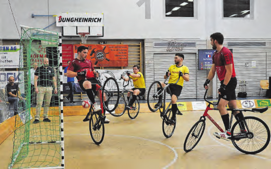 Die Lokalmatadoren aus Schöftland in gelben Shirts (links Michael Baumann, rechts Freddy Schenk) erreichten Rang 9.