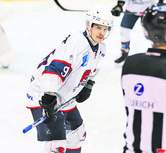 Simon Pfister, hier im Dress seines bisherigen Vereins, sorgt künftig für Furore in der Reinacher Offensive. (Bild: Mauricette Schnider/zVg.)