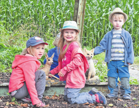 Dem Fuchs und anderen Waldbewohnern auf der Spur: am Familientag der beiden Natur- und Vogelschutzvereine Oberkulm und Unterkulm. (Bilder: hg.)